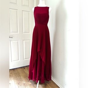 Badgley Mishka Chiffon Gown- NWT, Pleated Detail, size 0